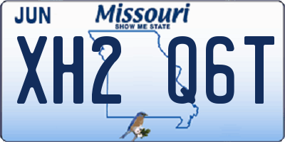 MO license plate XH2Q6T
