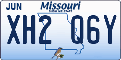 MO license plate XH2Q6Y