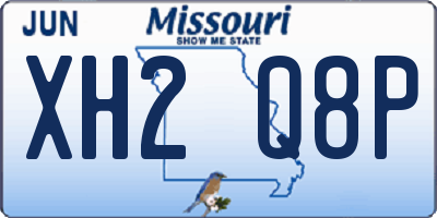 MO license plate XH2Q8P