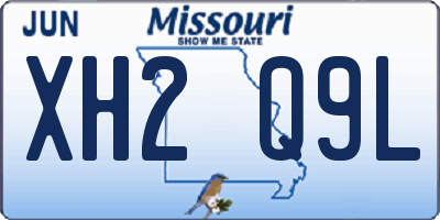 MO license plate XH2Q9L