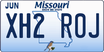 MO license plate XH2R0J