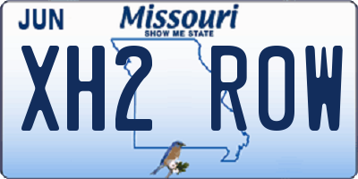 MO license plate XH2R0W