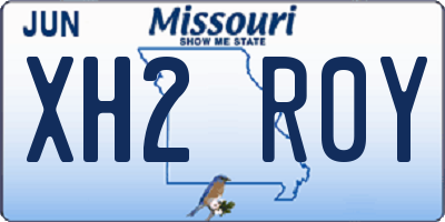 MO license plate XH2R0Y