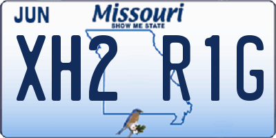 MO license plate XH2R1G