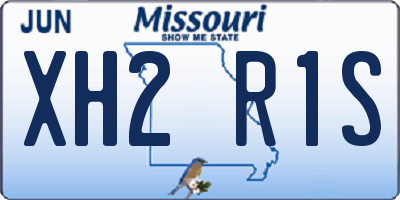 MO license plate XH2R1S