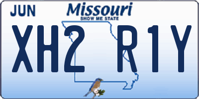 MO license plate XH2R1Y
