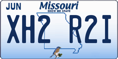 MO license plate XH2R2I