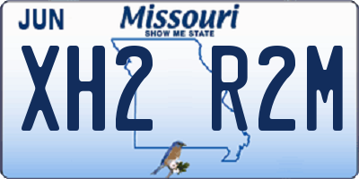 MO license plate XH2R2M