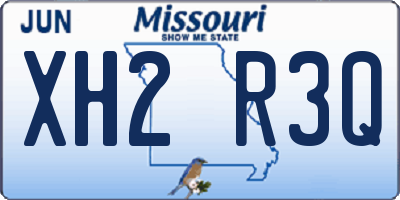 MO license plate XH2R3Q