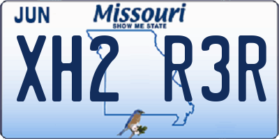 MO license plate XH2R3R
