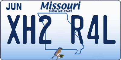 MO license plate XH2R4L