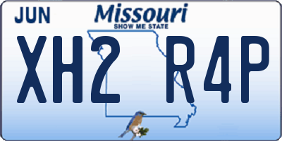 MO license plate XH2R4P