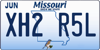 MO license plate XH2R5L