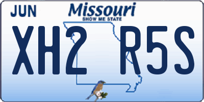 MO license plate XH2R5S