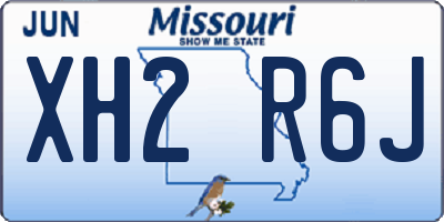 MO license plate XH2R6J