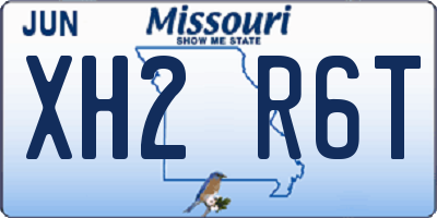 MO license plate XH2R6T