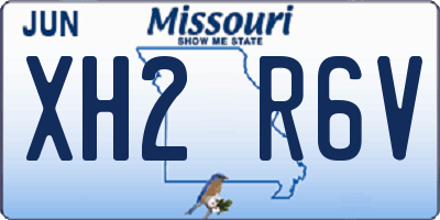 MO license plate XH2R6V