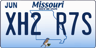 MO license plate XH2R7S