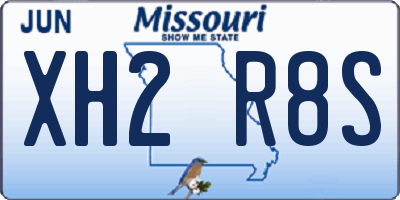 MO license plate XH2R8S
