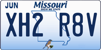 MO license plate XH2R8V