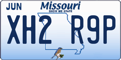 MO license plate XH2R9P