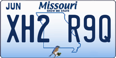 MO license plate XH2R9Q