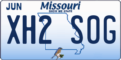 MO license plate XH2S0G