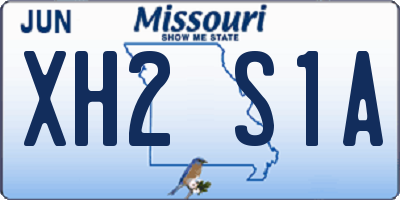 MO license plate XH2S1A