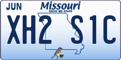 MO license plate XH2S1C