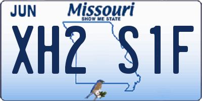 MO license plate XH2S1F