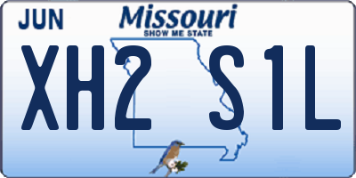 MO license plate XH2S1L