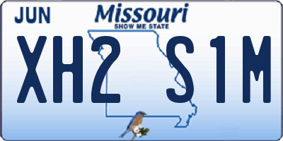 MO license plate XH2S1M