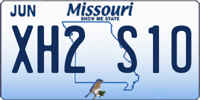 MO license plate XH2S1O