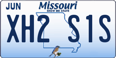 MO license plate XH2S1S