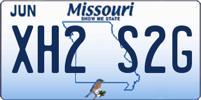 MO license plate XH2S2G