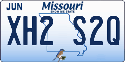 MO license plate XH2S2Q