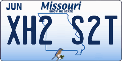 MO license plate XH2S2T