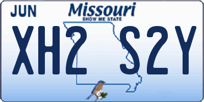 MO license plate XH2S2Y