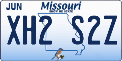 MO license plate XH2S2Z