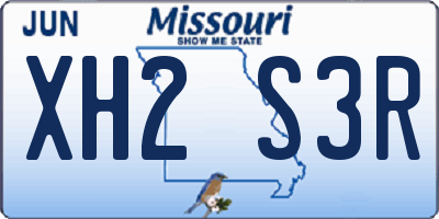 MO license plate XH2S3R