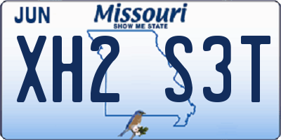 MO license plate XH2S3T