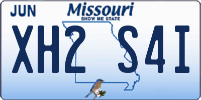 MO license plate XH2S4I