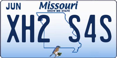MO license plate XH2S4S