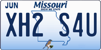MO license plate XH2S4U