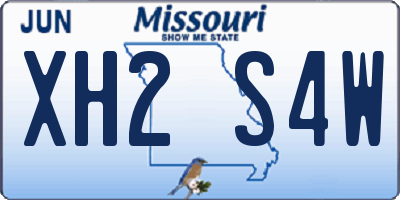MO license plate XH2S4W