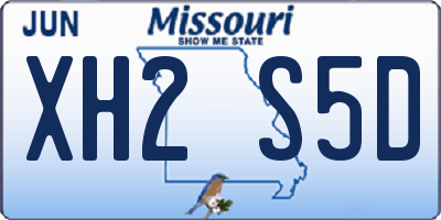 MO license plate XH2S5D