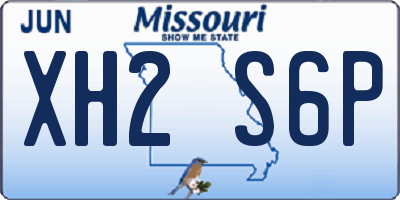 MO license plate XH2S6P