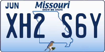 MO license plate XH2S6Y