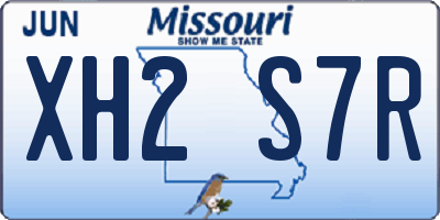 MO license plate XH2S7R