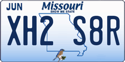 MO license plate XH2S8R